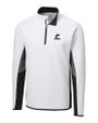 Miami Marlins Cutter & Buck Traverse Colorblock Stretch Quarter Zip Mens Pullover White Mannequin