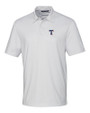 Texas Rangers Cutter & Buck Pike Double Dot Print Stretch Mens Polo White Mannequin
