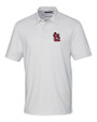 St. Louis Cardinals- Cutter & Buck Pike Double Dot Print Stretch Mens Polo White Mannequin