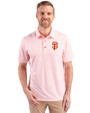 San Francisco Giants Cutter & Buck Pike Double Dot Print Stretch Mens Polo College Orange Front