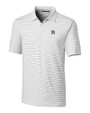 New York Yankees Cutter & Buck Forge Pencil Stripe Stretch Mens Polo White Mannequin