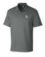 Tampa Bay Rays Cutter & Buck Genre Textured Solid Mens Polo Elemental Grey Mannequin