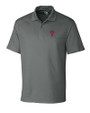 Philadelphia Phillies Cutter & Buck Genre Textured Solid Mens Polo Elemental Grey Mannequin