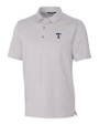 Texas Rangers Cutter & Buck Forge Heathered Stretch Mens Polo Polished Heather Mannequin