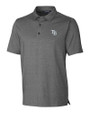 Tampa Bay Rays Cutter & Buck Forge Heathered Stretch Mens Polo Charcoal Heather Mannequin