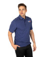 Toronto Blue Jays Cutter & Buck Advantage Tri-Blend Jersey Mens Pocket Polo Tour Blue Heather Front