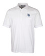 Tampa Bay Rays Cutter & Buck Advantage Tri-Blend Jersey Mens Pocket Polo White Mannequin