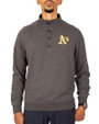 Athletics Cutter & Buck Saturday Cotton Blend Mens Mock Pullover Sweatshirt Charcoal Heather Front