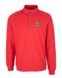 St. Louis Cardinals- Cutter & Buck Saturday Cotton Blend Mens Mock Pullover Sweatshirt Red Heather Mannequin