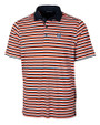New York Mets Cutter & Buck Mens Forge Polo Multi Stripe College Orange Mannequin