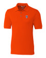 New York Mets Cutter & Buck Advantage Eco Tri-Blend Pique Mens Polo College Orange Mannequin