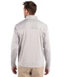 Washington Nationals Cutter & Buck Stealth Hybrid Quilted Mens Full Zip Windbreaker Jacket Polished Medium Gray Back