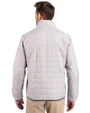 Washington Nationals Cutter & Buck Rainier PrimaLoft® Mens Eco Insulated Full Zip Puffer Jacket Polished Medium Gray Back
