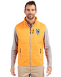 New York Mets Cutter & Buck Rainier PrimaLoft® Mens Eco Insulated Full Zip Puffer Vest Satsuma Front