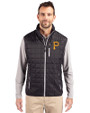 Pittsburgh Pirates Cutter & Buck Rainier PrimaLoft® Mens Eco Insulated Full Zip Puffer Vest Black Front