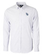 Tampa Bay Rays Cutter & Buck Versatech Tattersall Stretch Mens Long Sleeve Dress Shirt Atlas Light Blue Mannequin