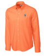 New York Mets Cutter & Buck Epic Easy Care Nailshead Mens Long Sleeve Dress Shirt College Orange Mannequin