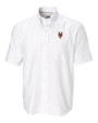 New York Mets Cutter & Buck Epic Easy Care Nailshead Mens Short Sleeve Dress Shirt White Mannequin