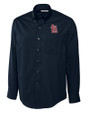 St. Louis Cardinals- Cutter & Buck Epic Easy Care Fine Twill Mens Long Sleeve Dress Shirt Navy Blue Mannequin