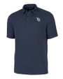 Tampa Bay Rays Cutter & Buck Advantage Tri-Blend Jersey Mens Big and Tall Pocket Polo Liberty Navy Heather Mannequin