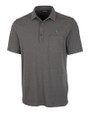 Seattle Mariners Cutter & Buck Advantage Tri-Blend Jersey Mens Big and Tall Pocket Polo Elemental Grey Heather Mannequin