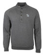Tampa Bay Rays Cutter & Buck Saturday Cotton Blend Mens Big and Tall  Mock Pullover Sweatshirt Charcoal Heather Mannequin