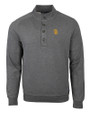 San Diego Padres Cutter & Buck Saturday Cotton Blend Mens Big and Tall  Mock Pullover Sweatshirt Charcoal Heather Mannequin