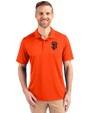 San Francisco Giants Cutter & Buck Prospect Eco Textured Stretch Recycled Mens Big & Tall Polo College Orange Front
