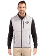 Toronto Blue Jays Cutter & Buck Rainier PrimaLoft® Mens Big and Tall Eco Insulated Full Zip Puffer Vest Polished Medium Gray Front