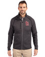 St. Louis Cardinals- Cutter & Buck Mainsail Sweater-Knit Mens Big and Tall Full Zip Jacket Charcoal Heather Front