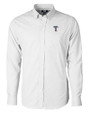 Texas Rangers Cutter & Buck Versatech Tattersall Stretch Mens Big and Tall Dress Shirt Charcoal Mannequin