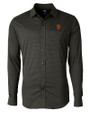 San Francisco Giants Cutter & Buck Versatech Geo Dobby Stretch Mens Big and Tall Long Sleeve Dress Shirt Black Mannequin