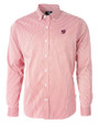 Washington Nationals Cutter & Buck Versatech Pinstripe Stretch Mens Big and Tall Dress Shirt Red Mannequin
