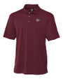 Montana Grizzlies Cutter & Buck Genre Textured Solid Mens Polo Bordeaux Mannequin