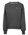 Texas Rangers Cutter & Buck Saturday Cotton Blend Womens Crew Neck Sweatshirt Charcoal Heather Mannequin