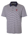 Philadelphia Phillies Cutter & Buck Forge Tonal Stripe Stretch Mens Big and Tall Polo Liberty Navy Mannequin