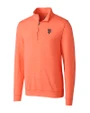 San Francisco Giants Cutter & Buck Shoreline Heathered Quarter Zip Mens Big and Tall Pullover College Orange Heather Mannequin