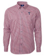 Texas Rangers Cutter & Buck Versatech Multi Check Stretch Mens Big and Tall Long Sleeve Dress Shirt Red Mannequin