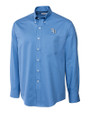 Tampa Bay Rays Cutter & Buck Epic Easy Care Fine Twill Mens Big and Tall Dress Shirt Atlas Light Blue Mannequin