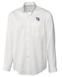 Tampa Bay Rays Cutter & Buck Epic Easy Care Fine Twill Mens Big and Tall Dress Shirt White Mannequin