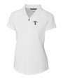 Texas Rangers Cutter & Buck Forge Stretch Womens Short Sleeve Polo White Mannequin
