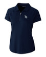 Tampa Bay Rays Cutter & Buck Forge Stretch Womens Short Sleeve Polo Liberty Navy Mannequin