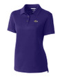 Baltimore Ravens Cutter & Buck Advantage Recycled Cotton-Blend Pique Womens Polo College Purple Mannequin