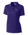 Baltimore Ravens Cutter & Buck Advantage Recycled Cotton-Blend Pique Womens Polo College Purple Mannequin