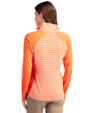 Denver Broncos Cutter & Buck Forge Tonal Stripe Stretch Half Zip Womens Top College Orange Back