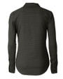Buffalo Bills Cutter & Buck Versatech Geo Dobby Stretch Womens Long Sleeve Dress Shirt Black Mannequin Back