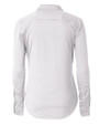 Green Bay Packers Cutter & Buck Versatech Geo Dobby Stretch Womens Long Sleeve Dress Shirt White/Black Mannequin Back