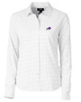 Buffalo Bills Cutter & Buck Versatech Tattersall Stretch Womens Long Sleeve Dress Shirt Charcoal Mannequin