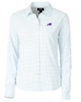 Buffalo Bills Cutter & Buck Versatech Tattersall Stretch Womens Long Sleeve Dress Shirt French Blue Mannequin