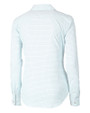 Buffalo Bills Cutter & Buck Versatech Tattersall Stretch Womens Long Sleeve Dress Shirt French Blue Mannequin Back